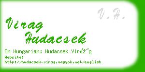 virag hudacsek business card